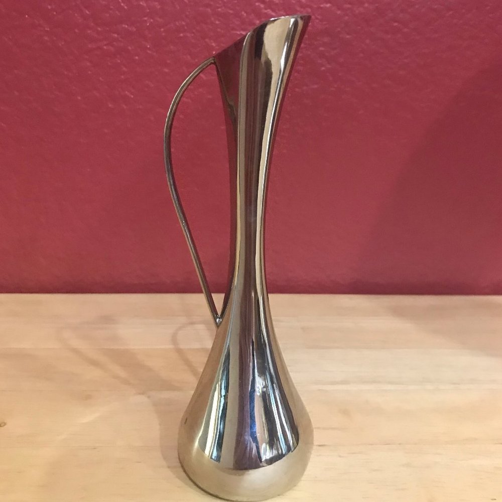 7" Silver=plated bud vase